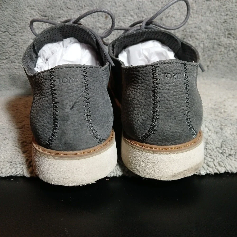 TOMS Men's Size 10 Preston Casual Oxford Shoes in‎ Gray Suede